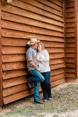 Country Style Engagement Session at Texas Old Town in Kyle, Texas 