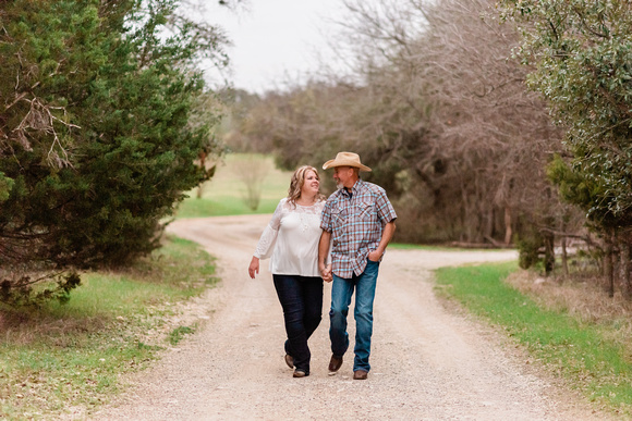 Country Style Engagement Session at Texas Old Town in Kyle, Texas 